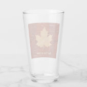 Maple Leaf on Inner Birch Bark Glas (Achterkant)