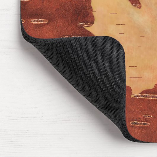 Maple Leaf on Inner Birch Bark Muismat (Hoek)