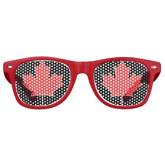 Maple Leaf Party Shades Retro Zonnebril (Voorkant)