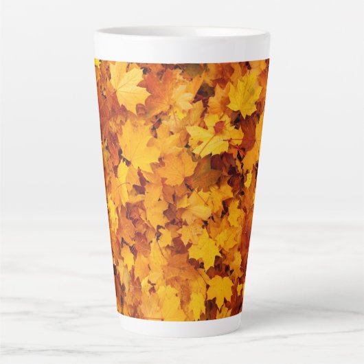 Maple Leaf Pattern Design Latte Mok (Voorkant)