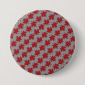 Maple Leaf Pattern Ronde Button 7,6 Cm (Voorkant)