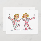 Maple Leaf Pyjama Briefkaart (Voorkant / Achterkant)