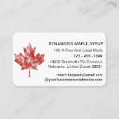 Maple Leaf Rode Canada Visitekaartje (Voorkant)