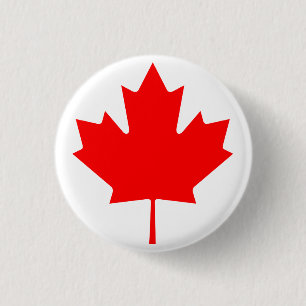 Maple Leaf Sticker Blad Vinyl Decal Product van Ronde Button 3,2 Cm