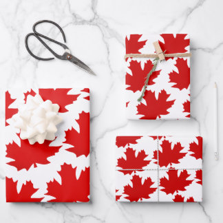 Maple leaf-symbool van Canada. Inpakpapier Vel