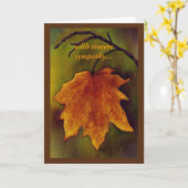 Maple Leaf Sympathcard Kaart (Gele Bloem)