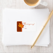 Maple Leaf Thanksgiving Gift Label Label (Insitu)