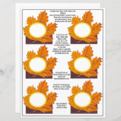 Maple Leaf Thanksgiving Naam Tabel Plaats Kaarten (Voorkant / Achterkant)