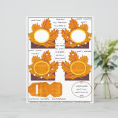 Maple Leaf Thanksgiving Tafel Plaats Kaart Lijst (Staand voorkant)