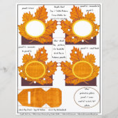 Maple Leaf Thanksgiving Tafel Plaats Kaart Lijst (Voorkant)