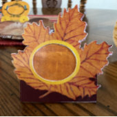 Maple Leaf Thanksgiving Tafel Plaats Kaart Lijst