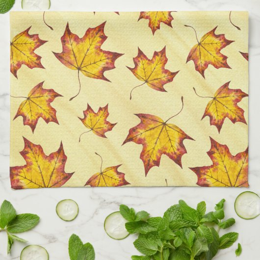 Maple Leaf Theedoek (Gevouwen)