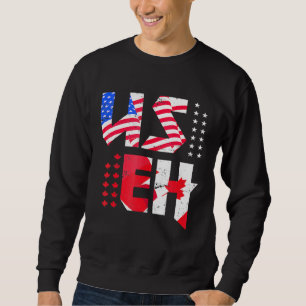 Maple Leaf US Flag Canadian American Pride Useh Ca Trui