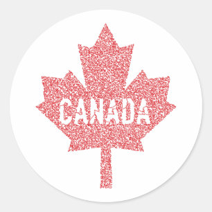 Maple Leaf van Canada Ronde Sticker