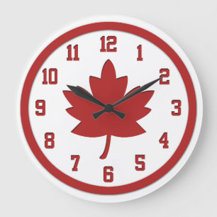 Maple Leaf Wall Clock Grote Klok
