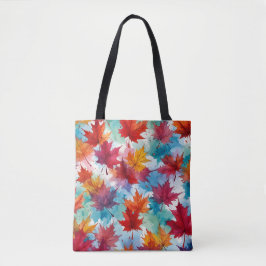 Maple Leaf Waterverf Design Bag Draagtas