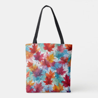 Maple Leaf Waterverf Design Bag Draagtas