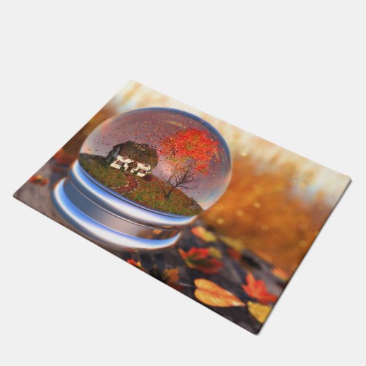 Maple Leaf Wereldbol Doormat Deurmat (Schuin)