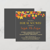 Maple Leaves Autumn Bridal Shower Kaart (Voorkant / Achterkant)