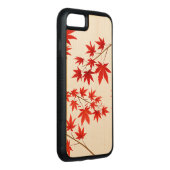 Maple Leaves Carved Wood iPhone Hoesje (Rechts)