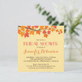 Maple Leaves Fall Wedding Invitation Kaart (Staand voorkant)