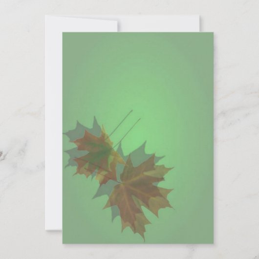 Maple Leaves Invitation Kaart (Voorkant)