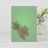 Maple Leaves Invitation Kaart (Staand voorkant)
