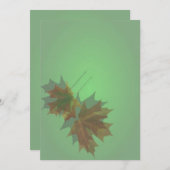 Maple Leaves Invitation Kaart (Voorkant / Achterkant)