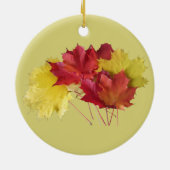 Maple Leaves Keramisch Ornament (Achterkant)