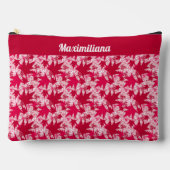 Maple Leaves on Pink - GROTE accessoire zakje Etui (Voorkant)