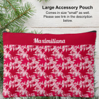 Maple Leaves on Pink - GROTE accessoire zakje