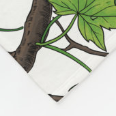 Maple leaves on white fleece deken (Hoek)