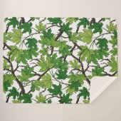 Maple leaves on white sherpa deken (Voorkant (horizontaal))