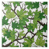 Maple leaves on white tegeltje (Voorkant)