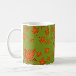 Maple Leaves Pattern Koffiemok