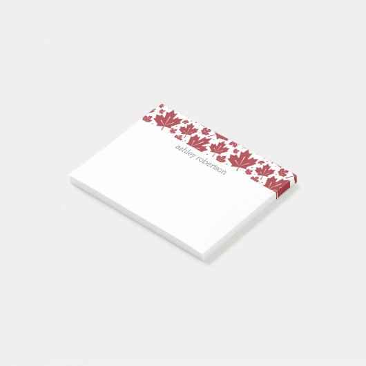 Maple Leaves Personalized Post-it® Notes (Schuin)