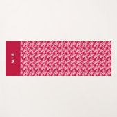 Maple Leaves-Red op een roze achtergrond Yogamat (Voorkant (horizontaal))