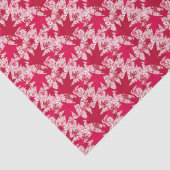 Maple lekt op een roze achtergrond tissuepapier (Detail)