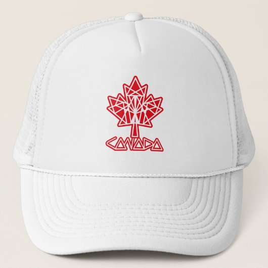 MAPLE MADE WITH TRIANGLES CANADA FLAG BY MASANSER TRUCKER PET (Voorkant)
