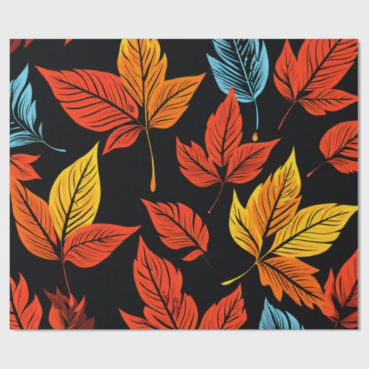 Maple Magic: Autumn Leaf Design Cadeaupapier (Vlak)
