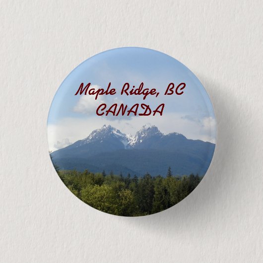 Maple Ridge, BC, CANADA Souvenir Button (Voorkant)