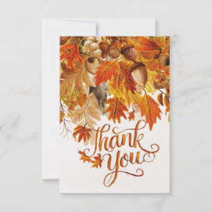 Maple Rustic Autumn Herfst Bedankkaart