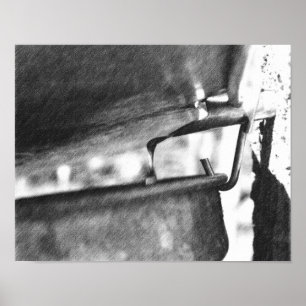 Maple Sap Bucket Black Pencil Poster