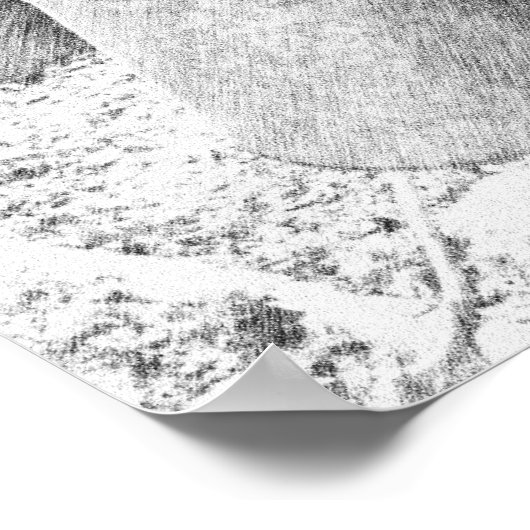 Maple Sap emmers op boom Black Pencil Art Poster (Hoek)