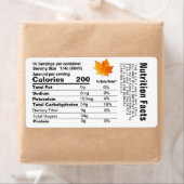 Maple stroop blad voeding feiten verzendlabel (Insitu)