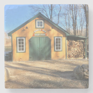 Maple Sugar House in Parmelee Boerderij Stenen Onderzetter