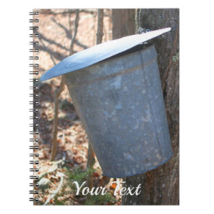 Maple Sugar Sap Bucket on Tree Natuur   Notitieboek