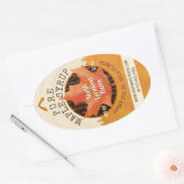 Maple Syrup Autumn Leaf Custom Business Jar Labels (Envelop)