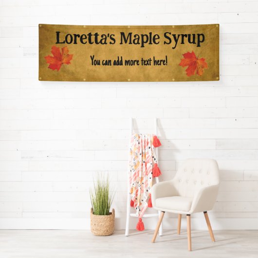 Maple Syrup Business 2,5 x 8' aangepaste banner (Insitu)