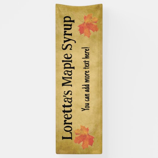 Maple Syrup Business 2,5 x 8' aangepaste banner (Verticaal)